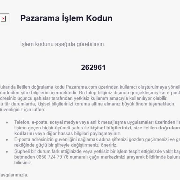 Pazarama'dan Gelen Sürekli Mail Sorunu