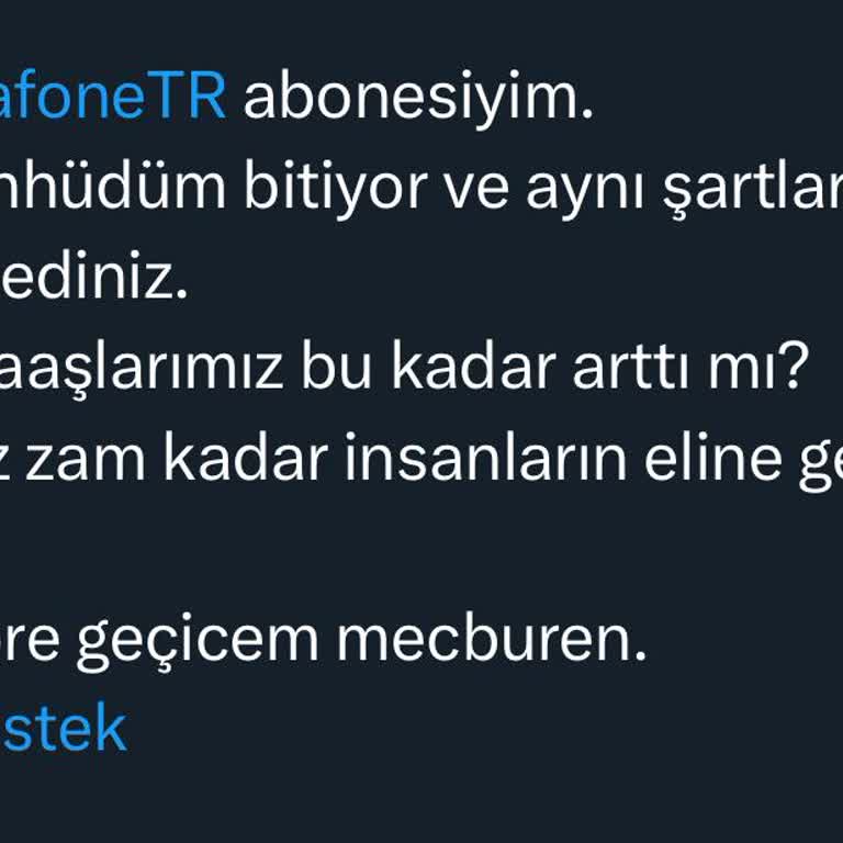 Vodafone'un Fahiş Fiyat Artışı Karşısında Şoktayım