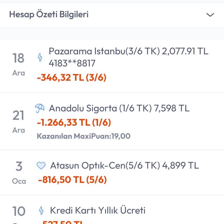 Yıllık Kart Aidatı İadesi Talebi