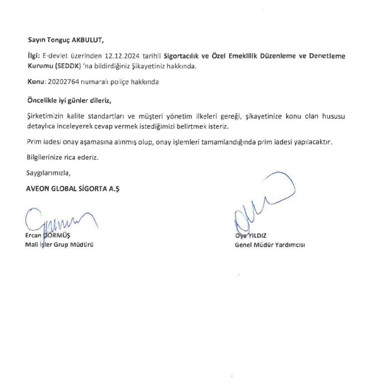 Kasko Poliçesi İadesi 4 Aydır Yapılmıyor