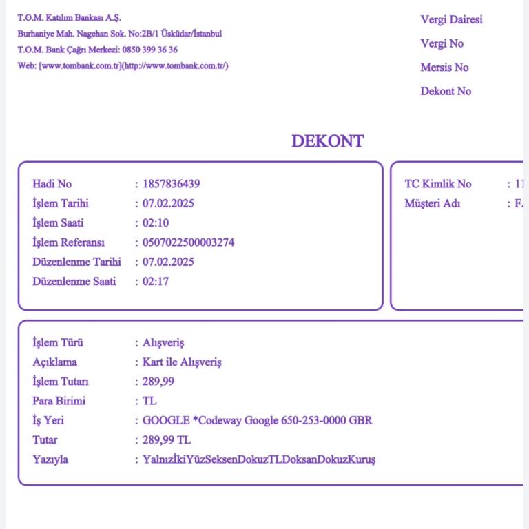 İzinsiz Çekilen Para İadesi Talebi