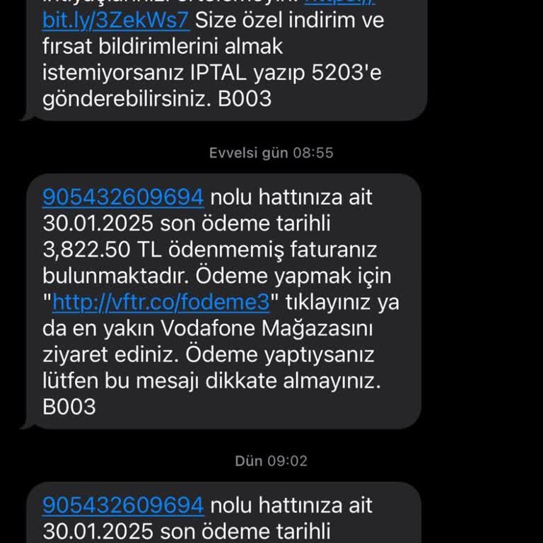 Vodafone Hattımın İptali Ve Çözülmeyen Taahhüt Sorunu