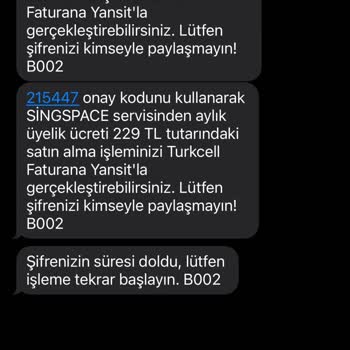 Turkcell'den Gece Gelen Şüpheli Mesaj