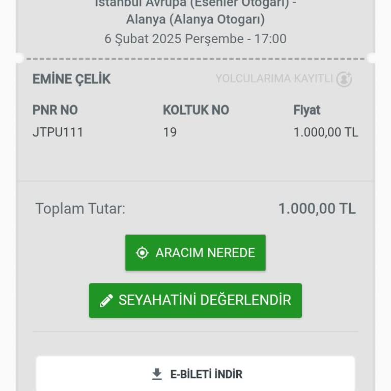 Güney Akdeniz Otobüs Firmasıyla Zaman Kaybı Ve Kötü Muamele