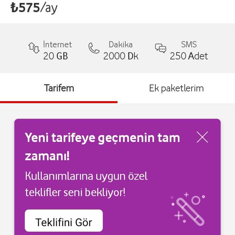 Vodafone'un Yüksek Fiyatlı Tarifeleri