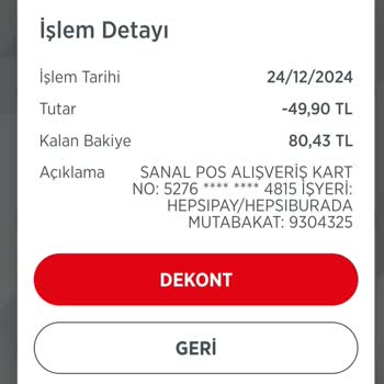 Hepsiburada'dan İzinsiz Para Çekimi