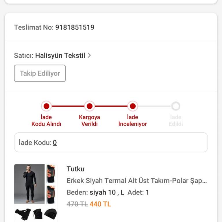Kargom İptal Edildi Ve Ürün Satıştan Kaldırıldı