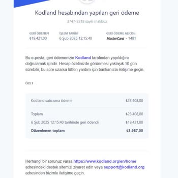 Kodland Eğitim Platformunda İade Sorunu