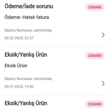 Eksik Ve Bayat Siparişe Çözüm Bulunamıyor