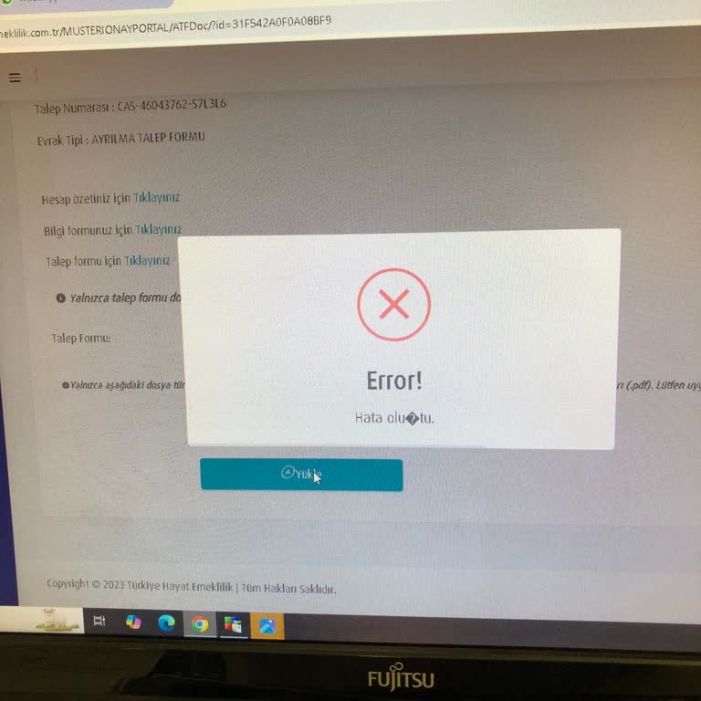 Türkiye Hayat Emeklilik Çıkış İşlemi Hatası