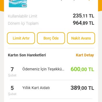 Kredi Kartı Aidat Kesintisi Şikayeti