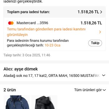 İade Edilmeyen Para Ve İletişim Sorunları