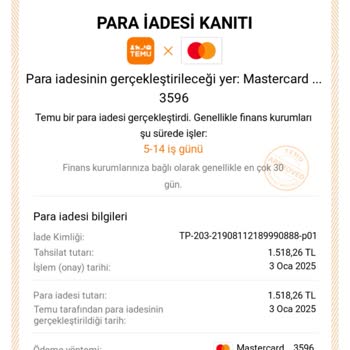 İade Edilmeyen Para Ve İletişim Sorunları