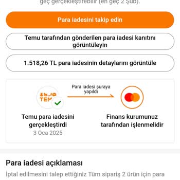 İade Edilmeyen Para Ve İletişim Sorunları