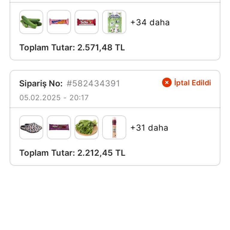 Sürekli İptal Edilen Siparişler