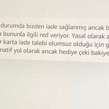 Amazon'dan İade Sürecinde Yaşanan Sorunlar Ve Yanlış Bilgilendirme