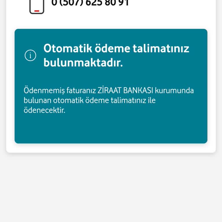 Vodafone Otomatik Talimat İptali Sorunu