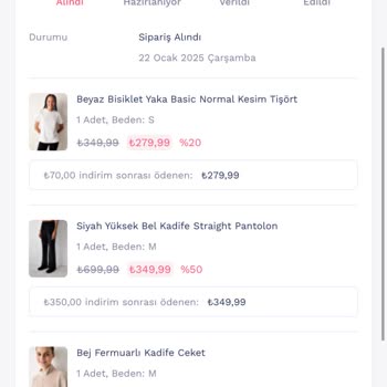 Penti Siparişimdeki Ürünler Teslim Edilmedi Ve Para İadesi Yapılmadı