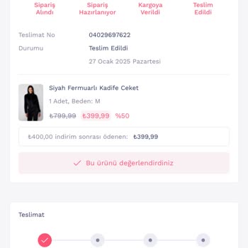 Penti Siparişimdeki Ürünler Teslim Edilmedi Ve Para İadesi Yapılmadı