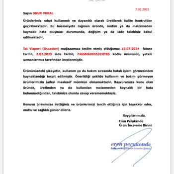 Ayakkabının Hızla Sökülmesi Ve Değişim Talebi