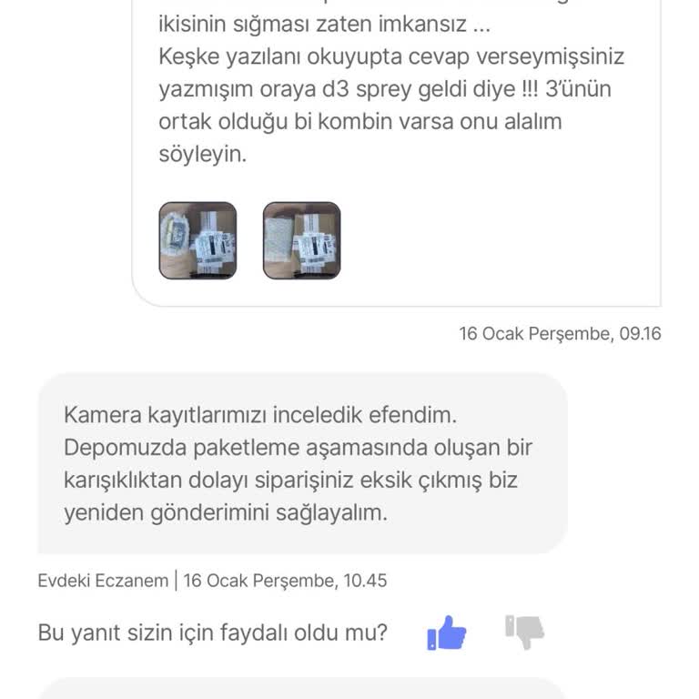 Eksik Ürün Ve Müşteri Hizmetleri Sorunu