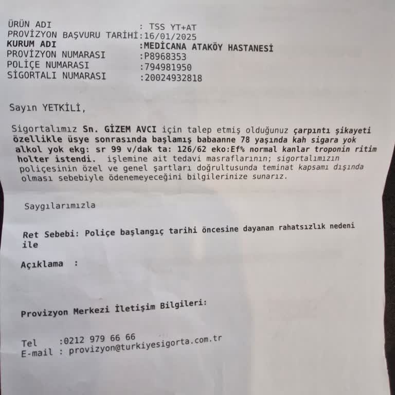 Sigorta Provizyon Reddi Ve Belirsizlik