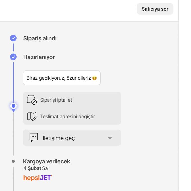 Hepsiburada'da Sipariş Süreçleri Sorunu