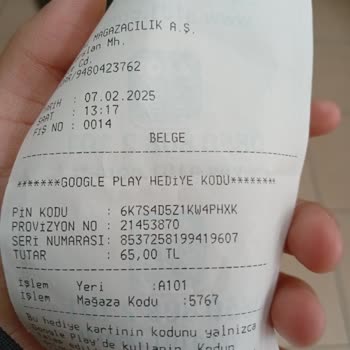 A101 Mağazasındaki Geçersiz Play Kod Sorunu