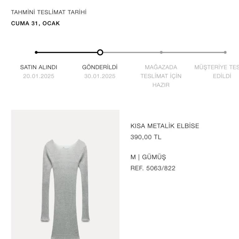 Zara Siparişim 17 Gündür Teslim Edilmedi