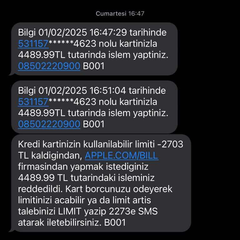 Kredi Kartımdan İzinsiz Harcama Ve Mağduriyet