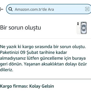 Amazon Türkiye'de Müşteri Hizmetleri Sorunu!