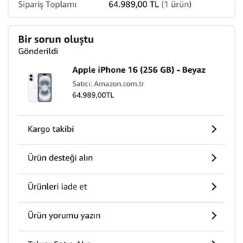 Amazon Türkiye'de Müşteri Hizmetleri Sorunu!