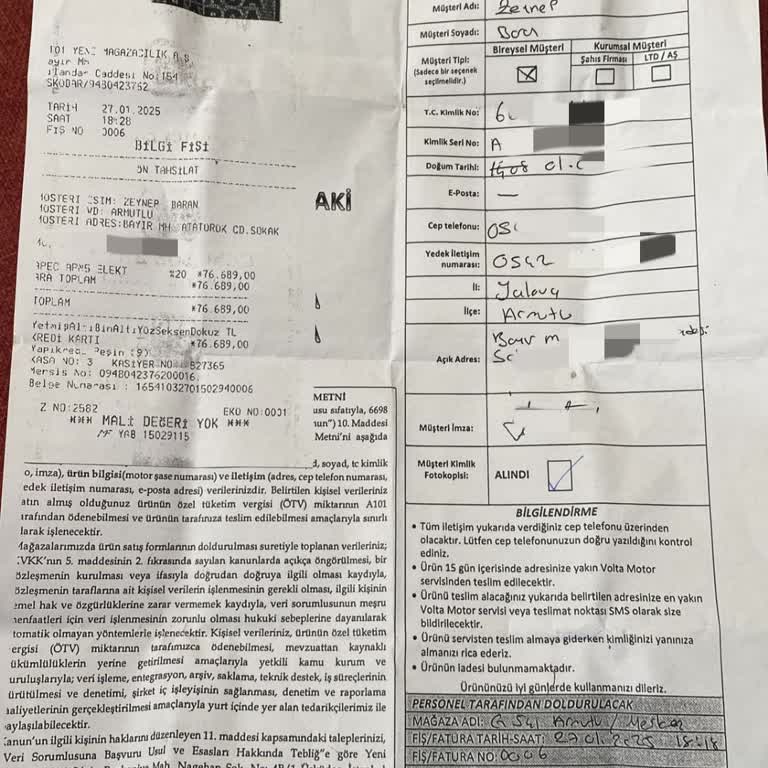 Adrese Teslim Edilmeyen Moped Sorunu