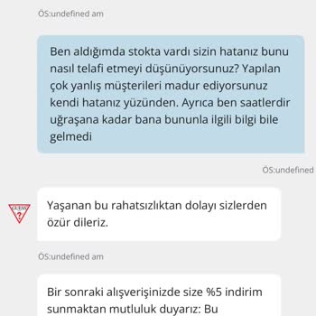 Stokta Kalmayan Ürün İçin Yetersiz Telafi