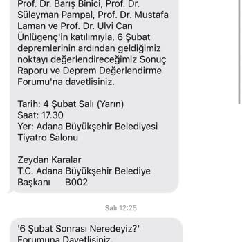 Yanlış Numara Yüzünden Adana Belediyesi SMS Yağmuru