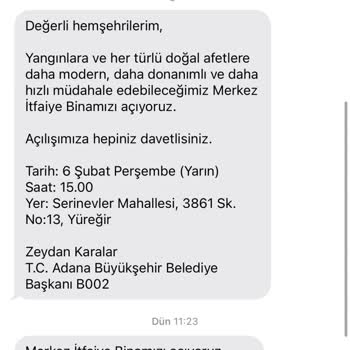 Yanlış Numara Yüzünden Adana Belediyesi SMS Yağmuru