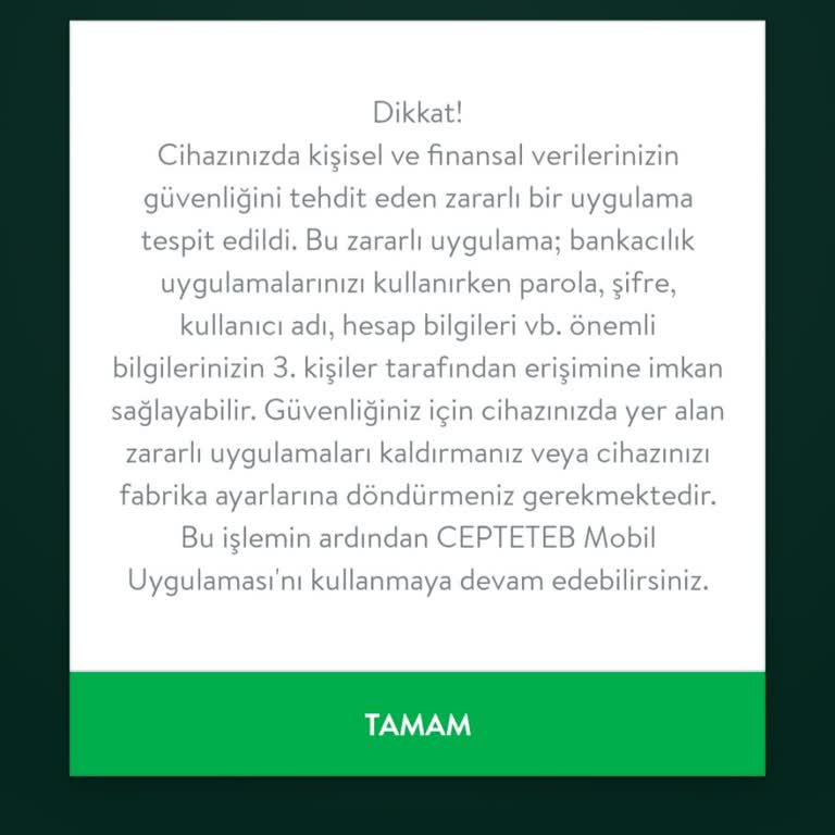TEB Mobil Uygulama Erişim Sorunu