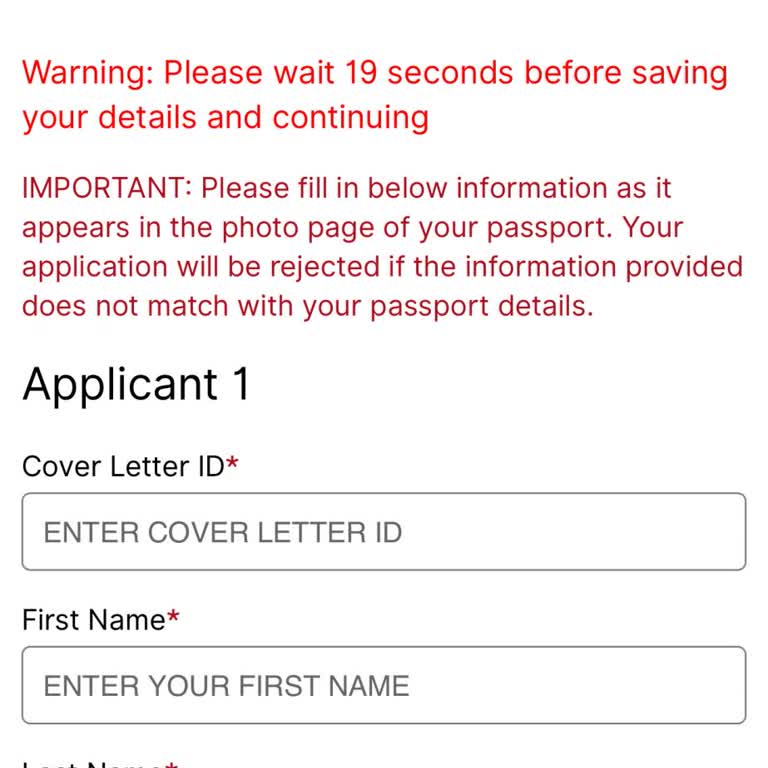 VFS Global'de Vize Başvuru Hatası