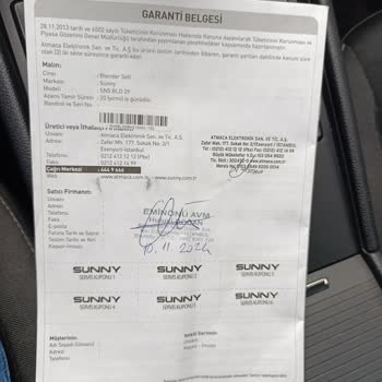 Sunny Blender Seti Garanti Sorunu Ve İlgisizlik