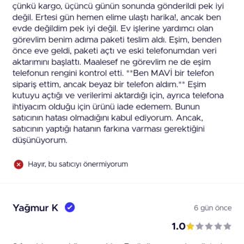 Yanlış Renk İphone Ve Teknosa'nın İlgisizliği