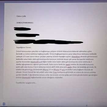 Kusurlu Airpods Ve Yetersiz Müşteri Hizmeti