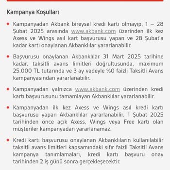 Akbank'ın Kampanya Şartlarıyla İlgili Yanıltıcı Bilgilendirme