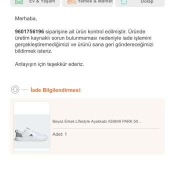 Adidas Ayakkabıda Beklenmedik Yırtılma