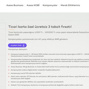 Akbank Business Kartta Ücretsiz Taksit Fırsatını Kaçırdım