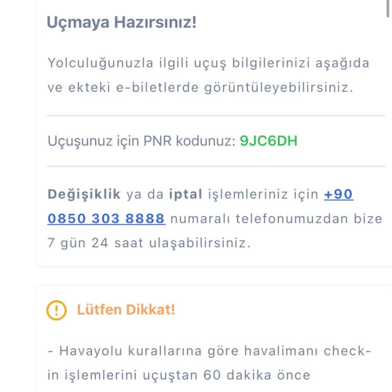 Cenaze Nedeniyle Bilet İptal Talebim Reddedildi
