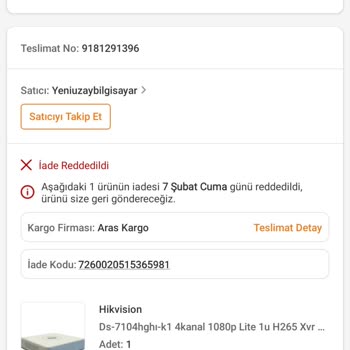 Trendyol'dan Aldığım Kamera Kayıt Cihazı Hayal Kırıklığı Yarattı