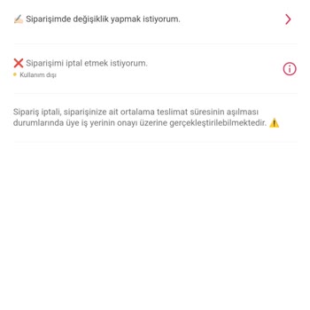 Yanlış Siparişte İptal Engeli