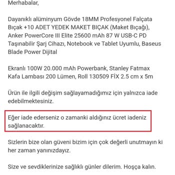 İade Politikası Mağduriyeti