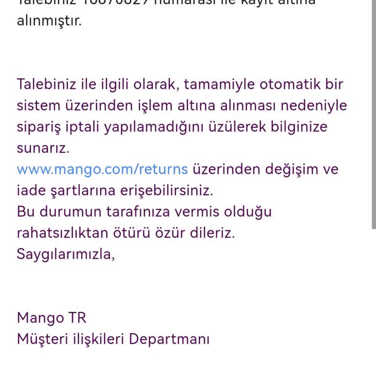 Yanlış Sipariş Ve İptal Sorunu