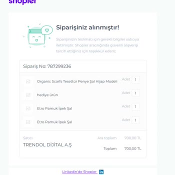 Organik Scarf'tan Sipariş Verdim Ürünler Hâlâ Gelmedi